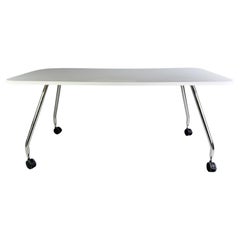 7x Vitra Schreibtisch Ad Hoc Antonio Citterio auf Rollen Soft Light
