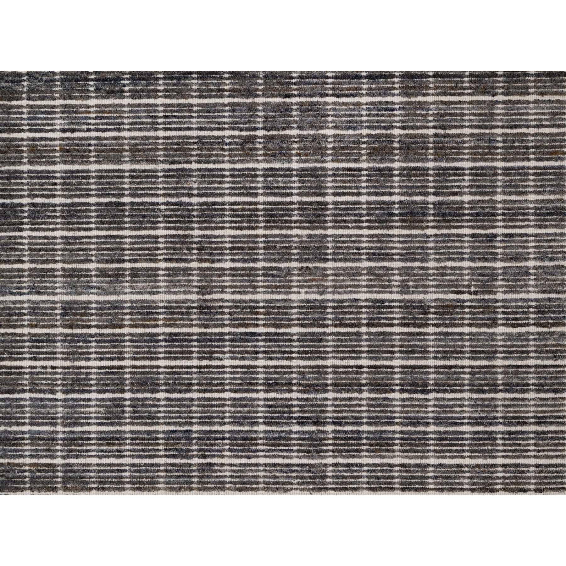 8'x10' Ash Gray Modern Plain Decor Box Design Soft Wool Loomed Knotted Rug For Sale 2