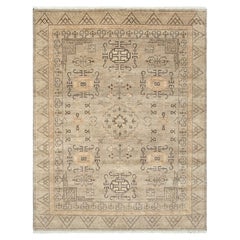 8x10 Beige Persian Hand Knotted Oriental Wool Rug ( G-13366)