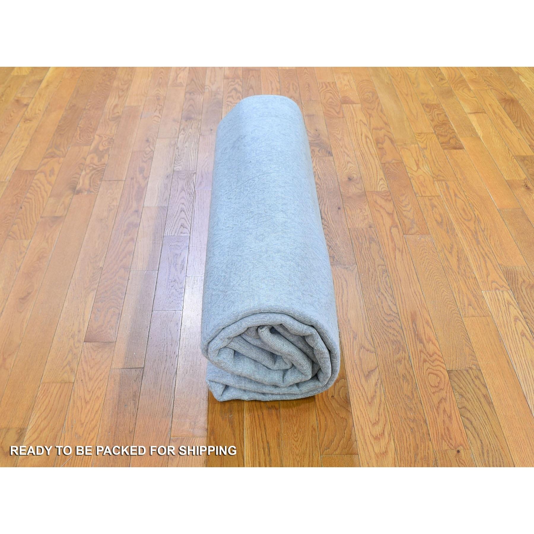 Tappeto orientale Jacquard 8'x10' Beige in lana e seta lavorato a mano in vendita 2