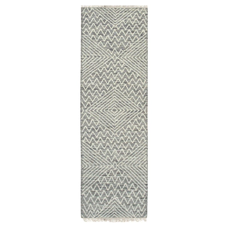 Tapis En Laine Chevrons – 100 % Laine Berber – Couleur Naturelle