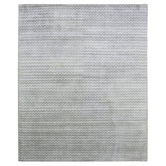 8
x10
Black, Pure Raised Silk Hand Knotted, Repetitive Pattern Wool Rug