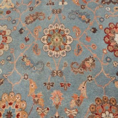 8x10 Blau Creme Traditionelle Wolle Hand geknüpft Bereich Teppich