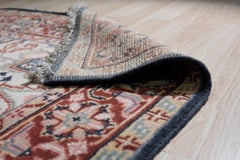 8x10 Blue Hand-Knotted Wool Octagonal Medallion Geometric Modern Carpet Rug