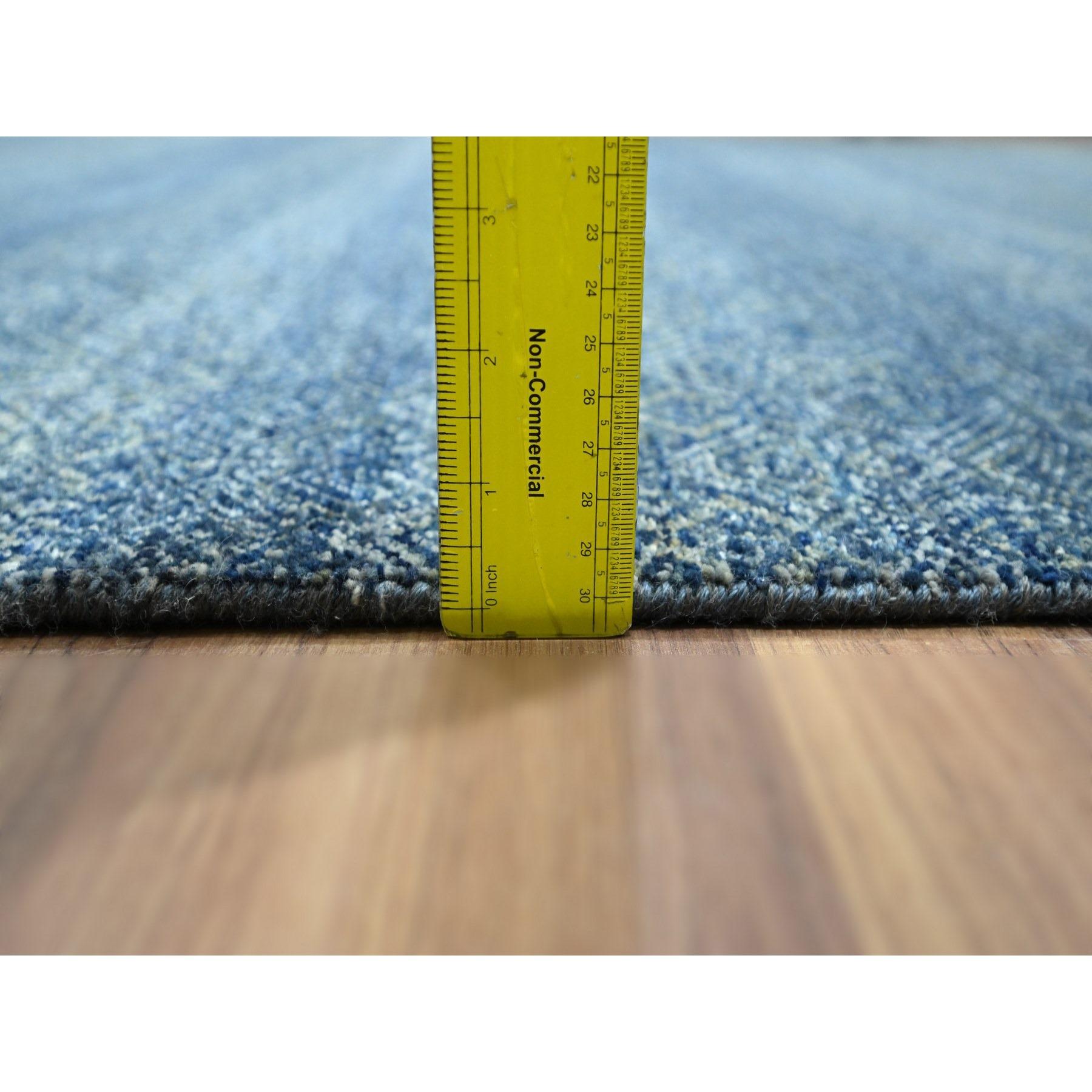 8'x10' Blue Kohinoor Herat Repetitive Diamond Pattern Hand Knots Rugs (Tapis de laine noué à la main) en vente 2