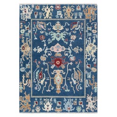 8x10 Blue Turkish Hand Knotted Wool Oriental Rug ( JC-7168)