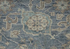 8x10 Bluish Gray Vintage Distressed Oushak Wool Rug ( G - 13420 )