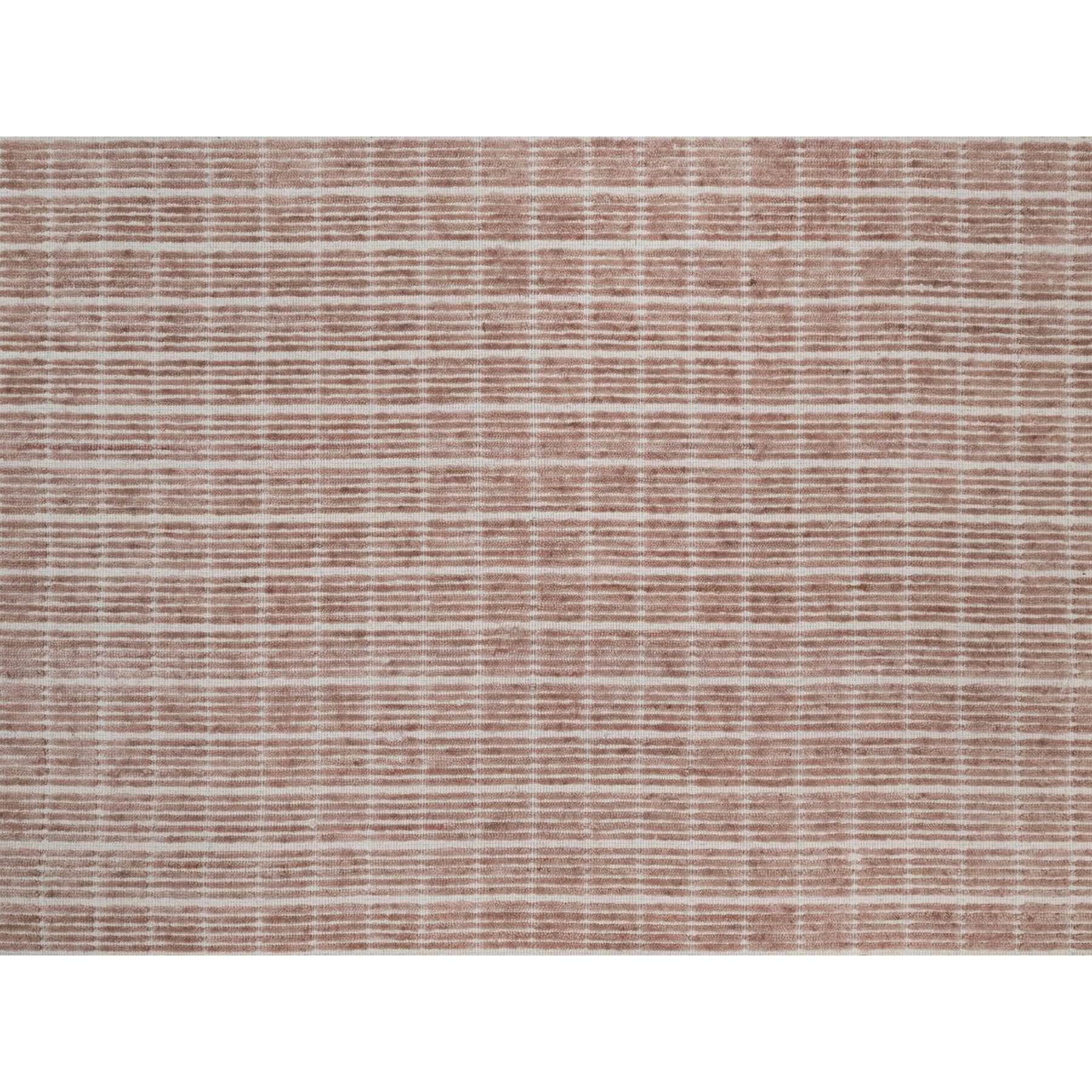 8'x10' Blush Pink Modern Plain Decor Box Design Loomed Knotted Pure Wool Rug For Sale 2