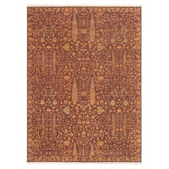 8x10 Brown Gold Cypress Tree Of Persian Hand Knotted Wool Rug ( JC-9670 )