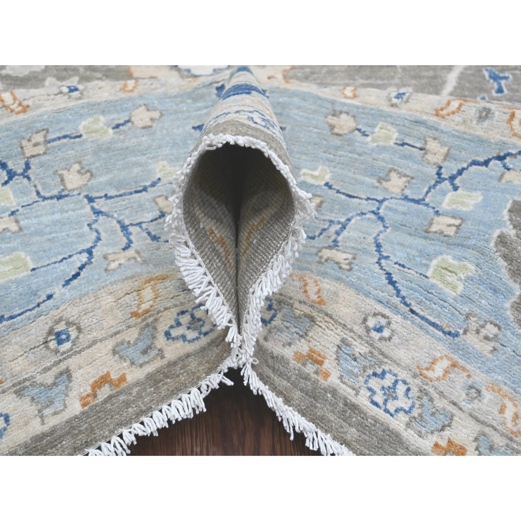 8'x10' Brauner Peshawar Ziegler Mahal Design Bergwolle Handgeknüpfter Teppich im Zustand „Neu“ im Angebot in Carlstadt, NJ