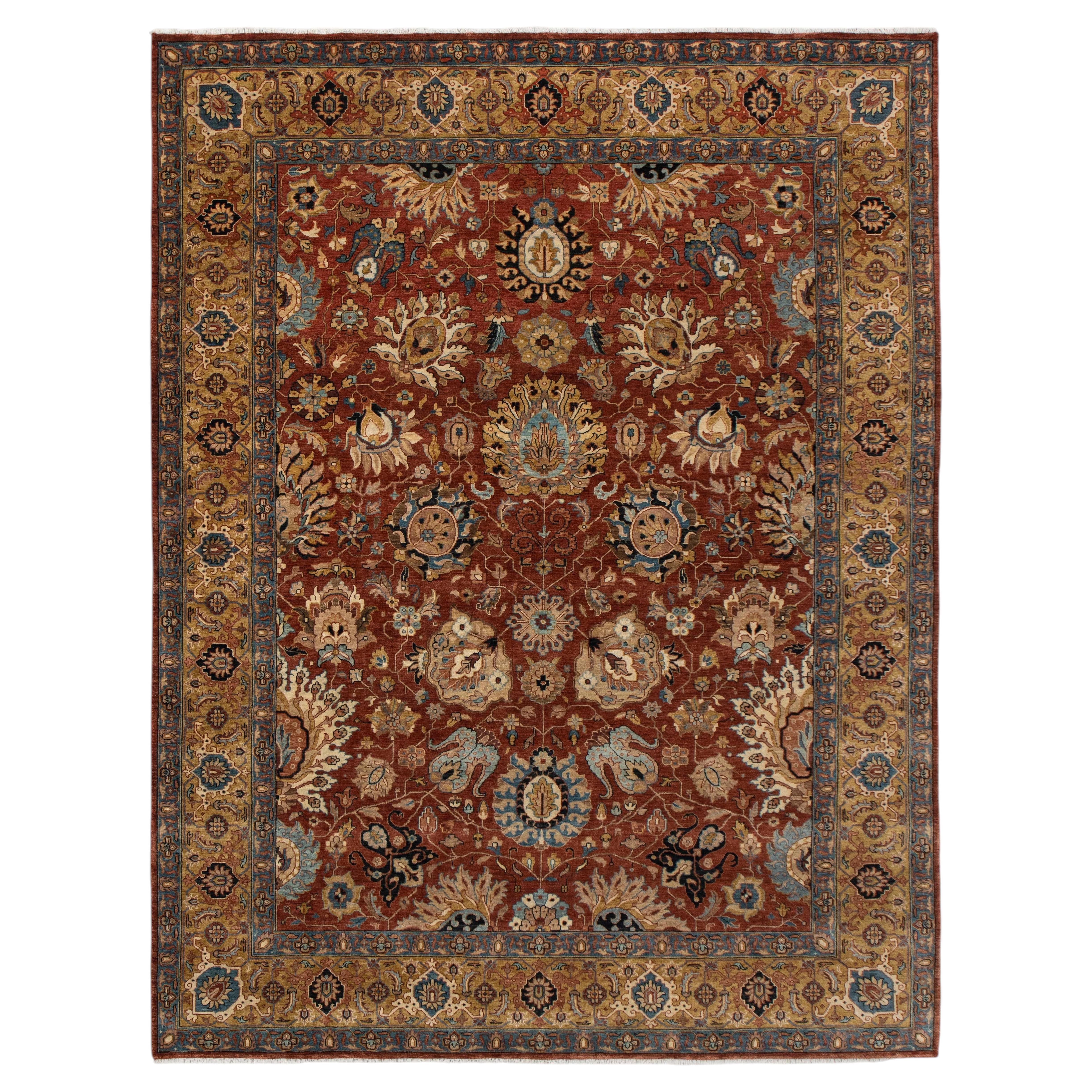 8x10 Brown Vintage Persian Hand Knotted Wool Rug ( G-11372)