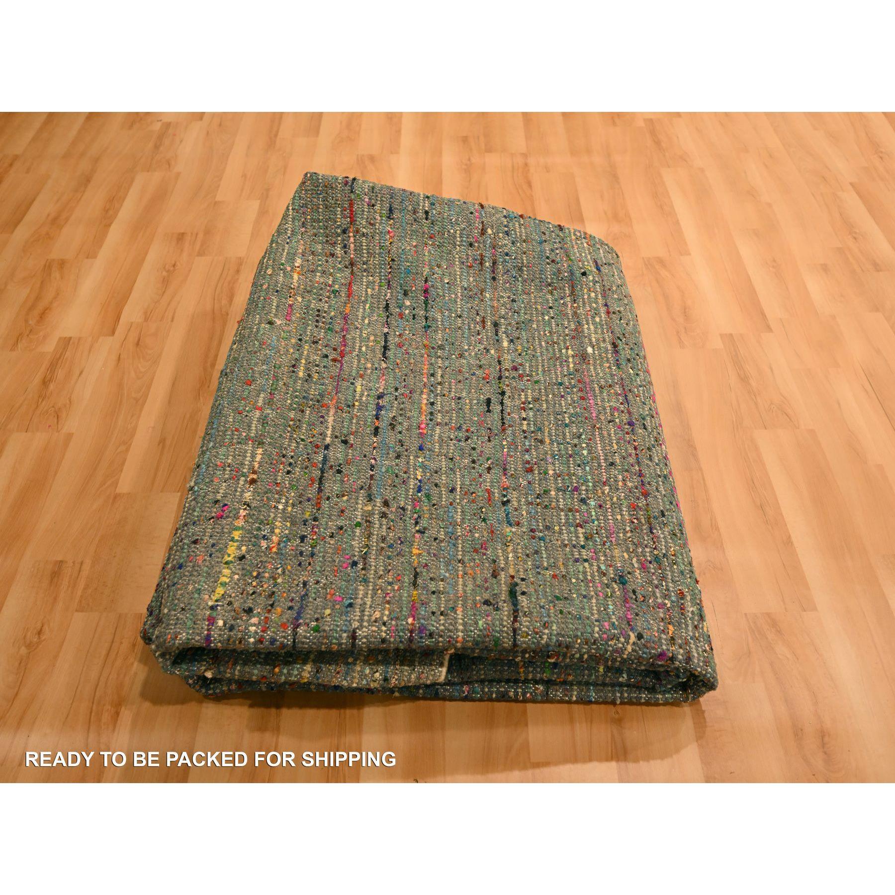 8'x10' Alfombra Oriental Anudada a Mano de Lana Marrón y Seda Sari con Diseño de Hierba en venta 2
