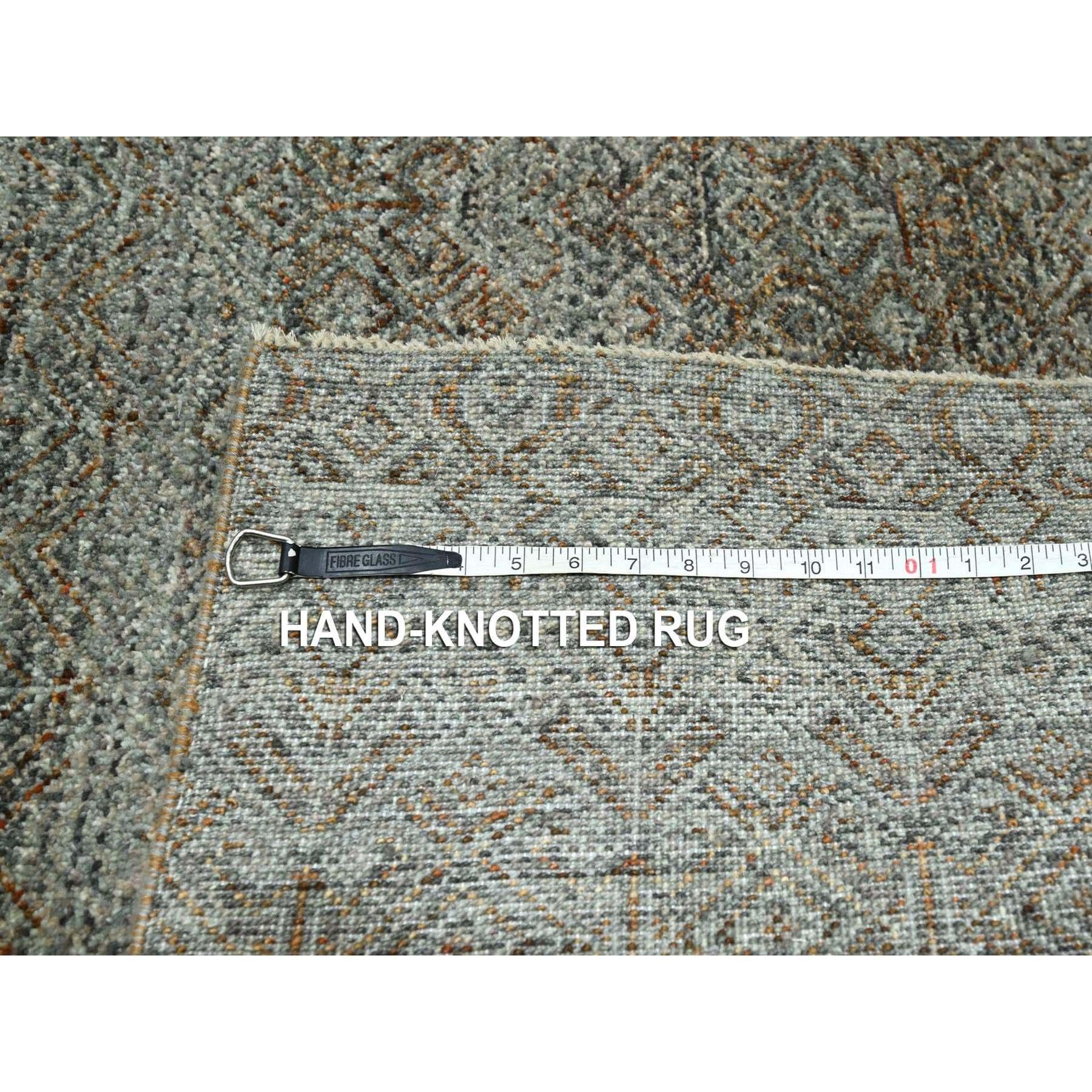 8'x10' Alfombra de lana anudada a mano con diseño geométrico Kohinoor marrón caramelo en venta 3
