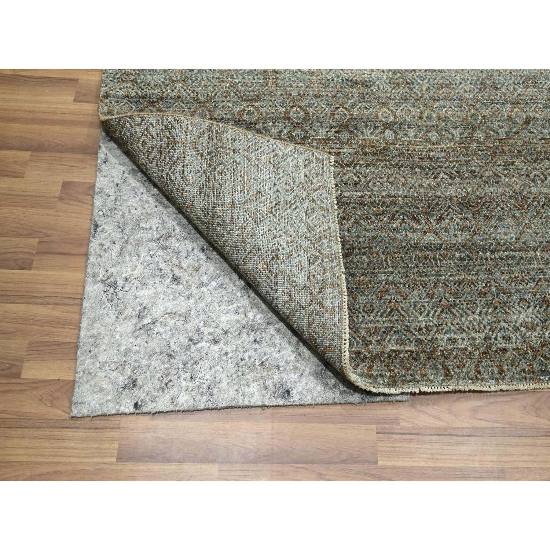 8'x10' Alfombra de lana anudada a mano con diseño geométrico Kohinoor marrón caramelo Indio en venta