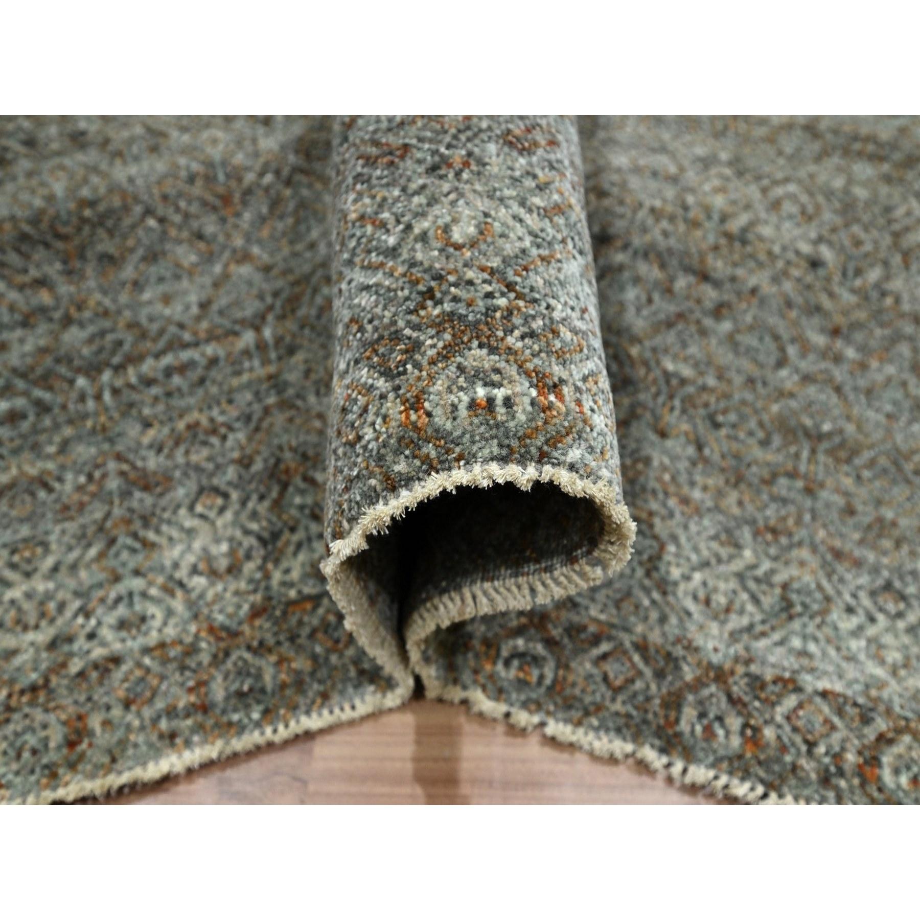 8'x10' Alfombra de lana anudada a mano con diseño geométrico Kohinoor marrón caramelo Anudado a mano en venta