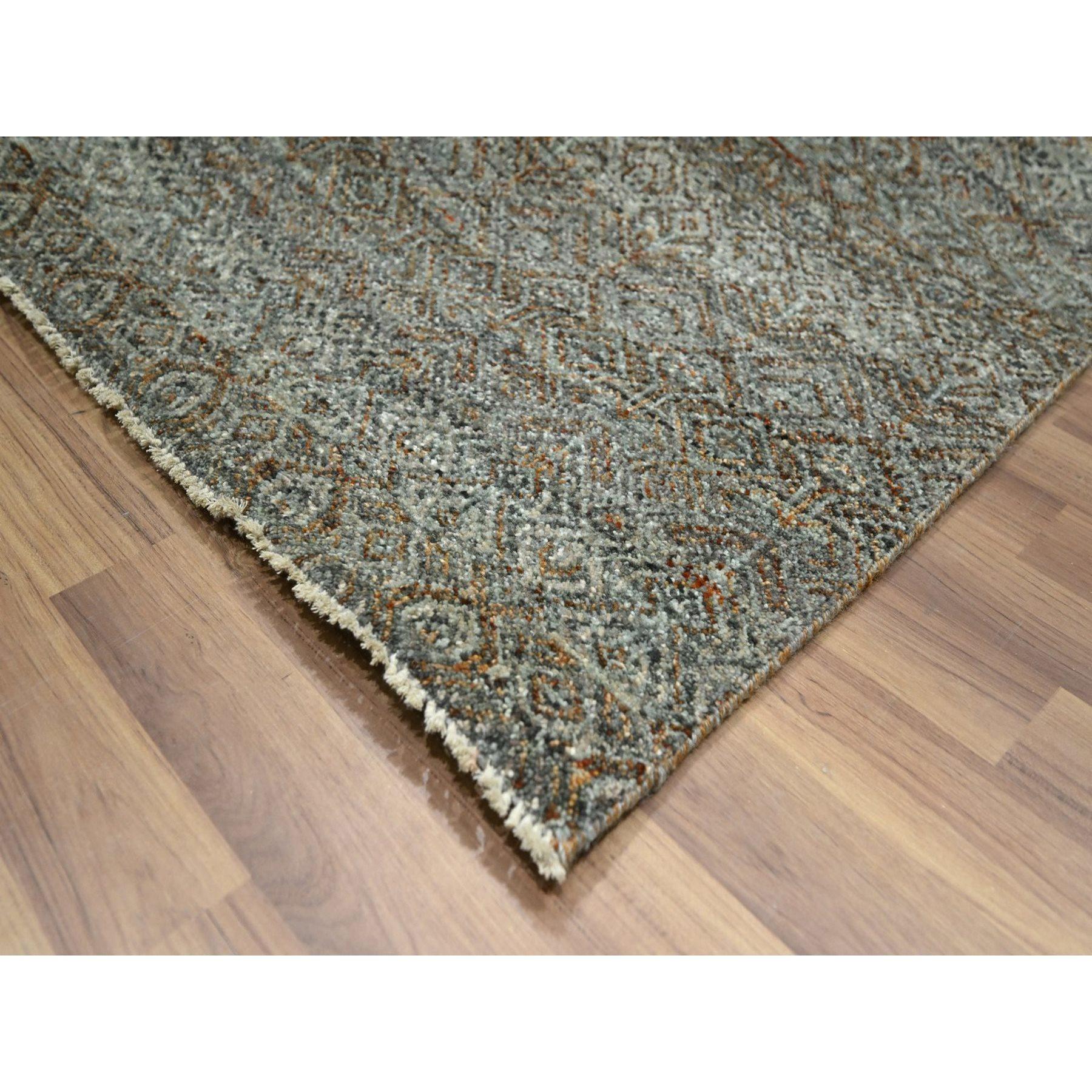 8'x10' Alfombra de lana anudada a mano con diseño geométrico Kohinoor marrón caramelo en Nuevo estado para la venta en Carlstadt, NJ
