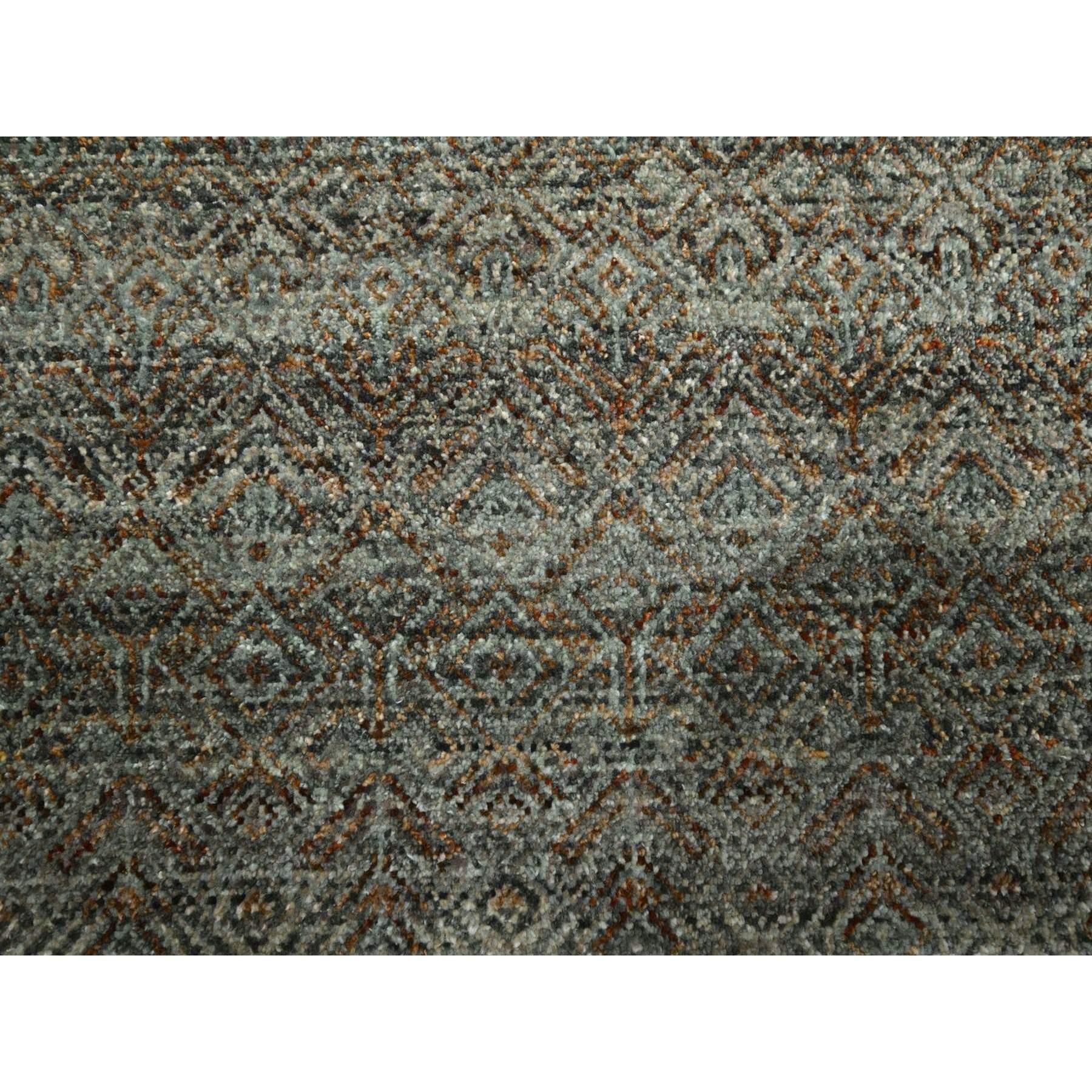 8'x10' Alfombra de lana anudada a mano con diseño geométrico Kohinoor marrón caramelo Lana en venta