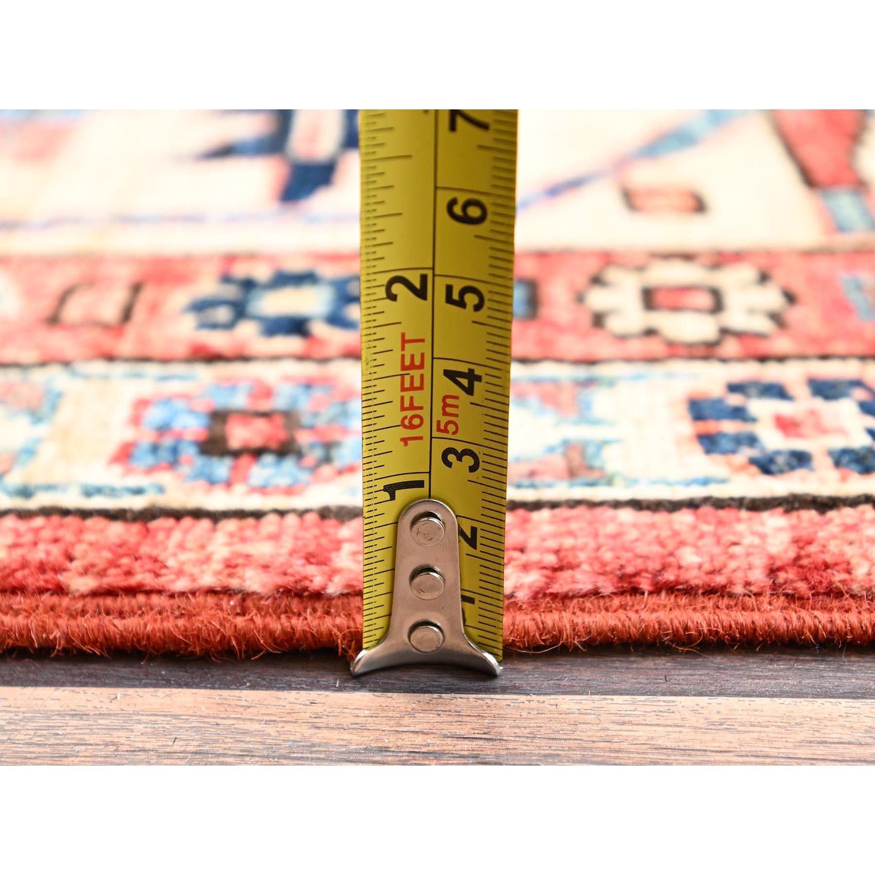 8'x10' Chili Rot Serapi Heriz mit Medaillon Design Hand geknüpft alle Wolle Teppich 5