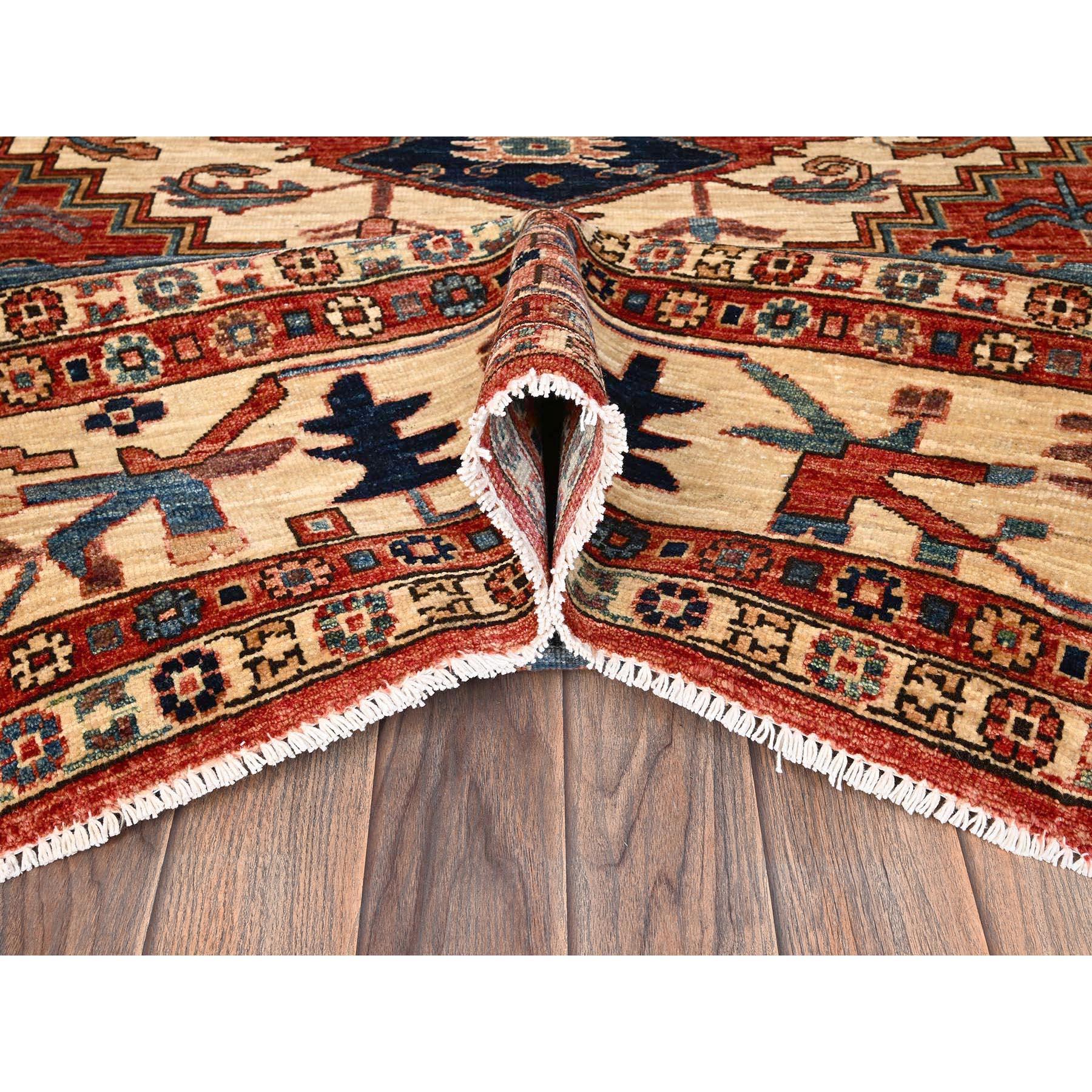 8'x10' Chili Rot Serapi Heriz mit Medaillon Design Hand geknüpft alle Wolle Teppich (21. Jahrhundert und zeitgenössisch)