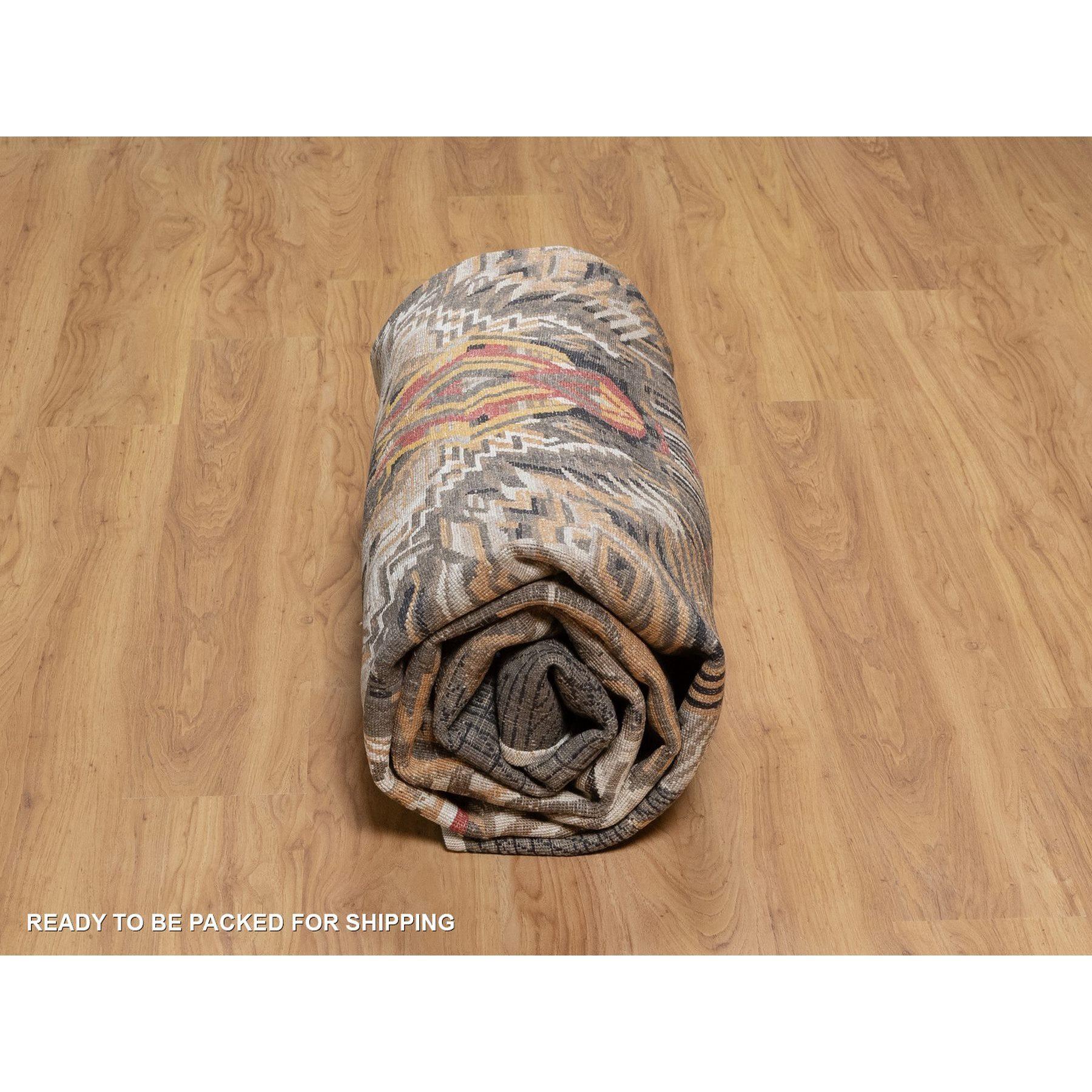 8'x10' Chocolate Brown The Maharaja Lion Novelty Wool & Silk Hand Knotted Rug en venta 2