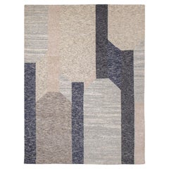 8x10 Cream Gray Geometric Moroccan Hand Knotted Wool Rug ( Mt - 78 )