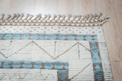8x10 Crema Pelo de Lana Suave Anudada a Mano Alfombra Bereber Contemporánea Moderna