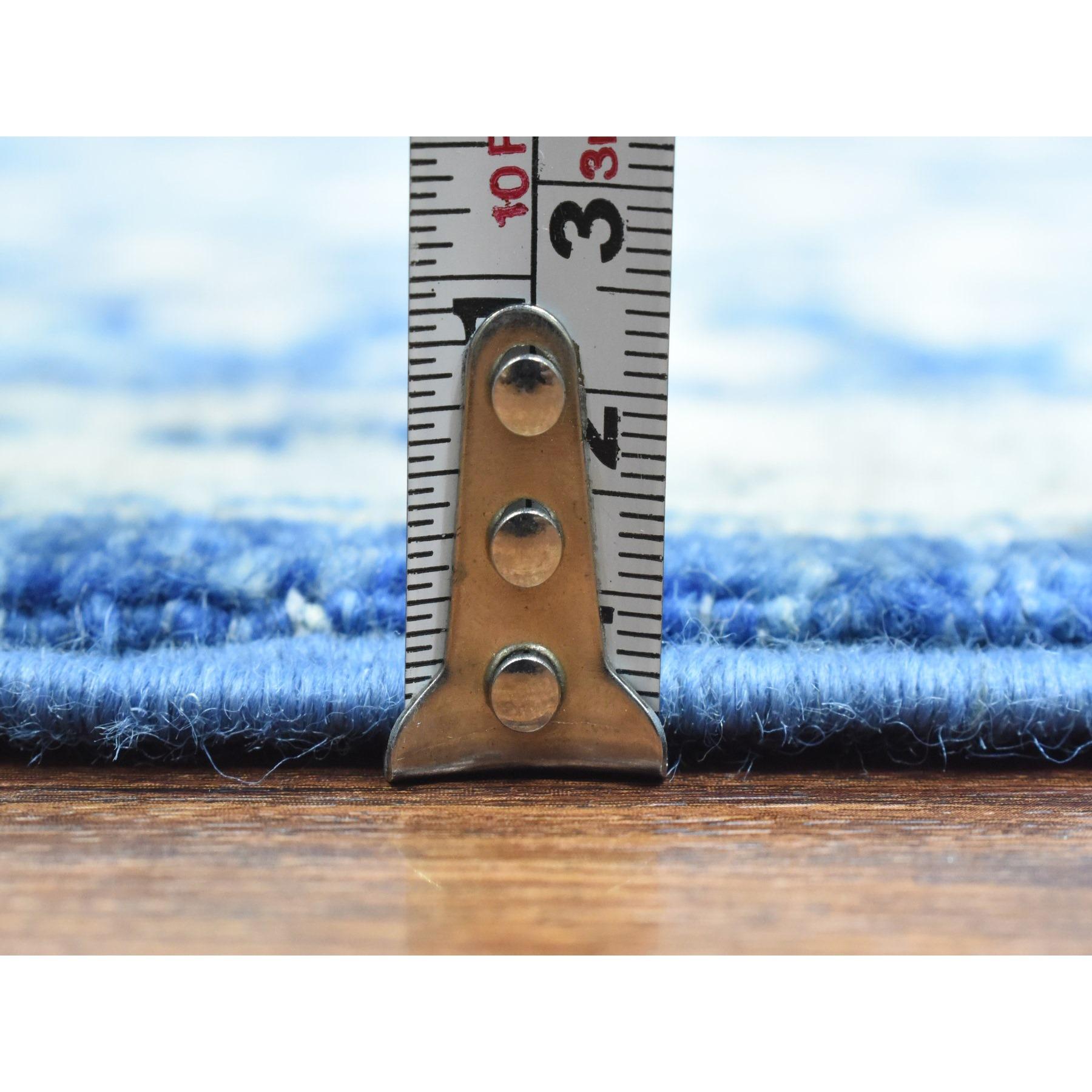 8'x10' Blu Denim, Tappeto orientale Peshawar di lana morbida annodata a mano, pregiato in vendita 3