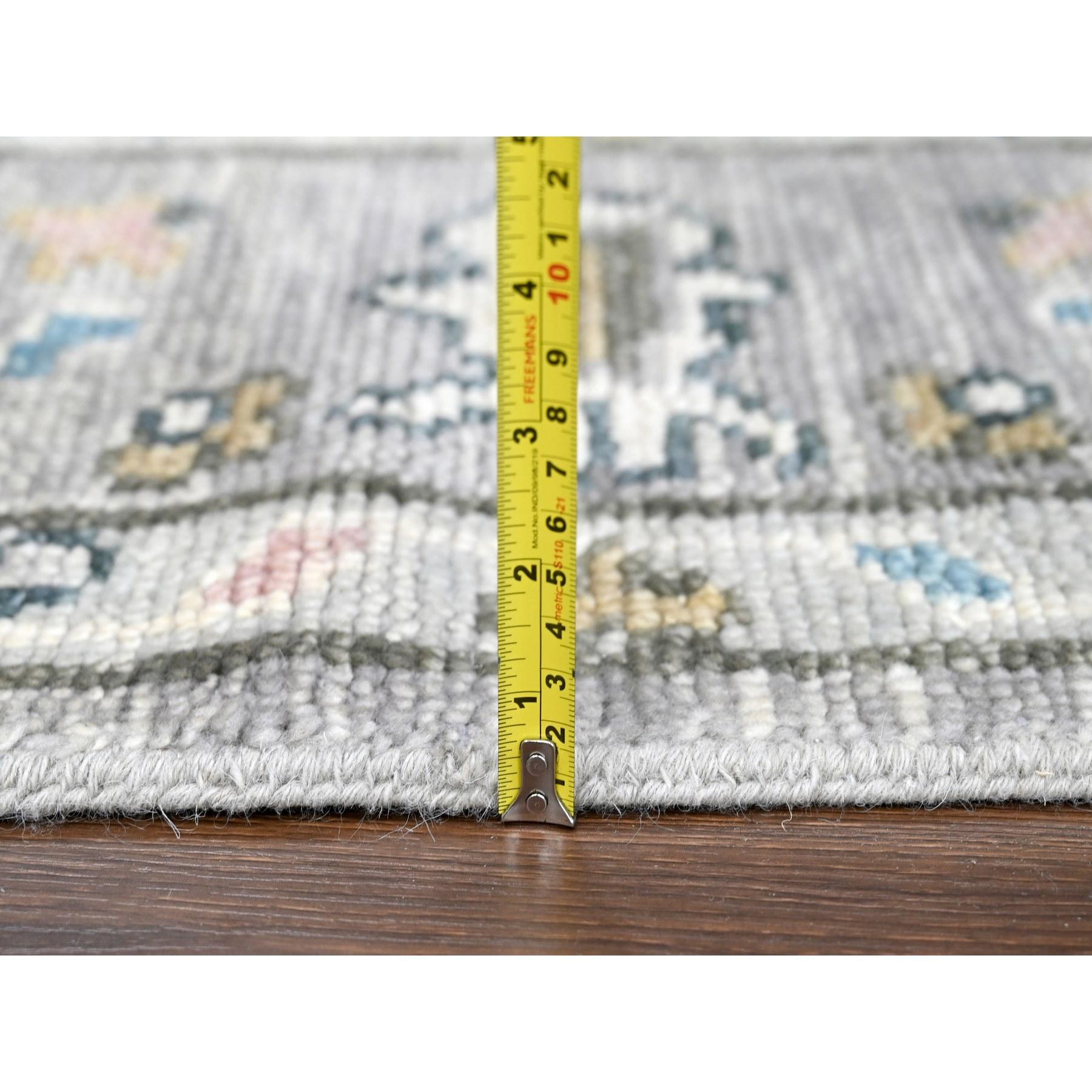 8'x10' Dover Gray Oushak Design Soffice lana annodata a mano Oriental Rugs in vendita 3