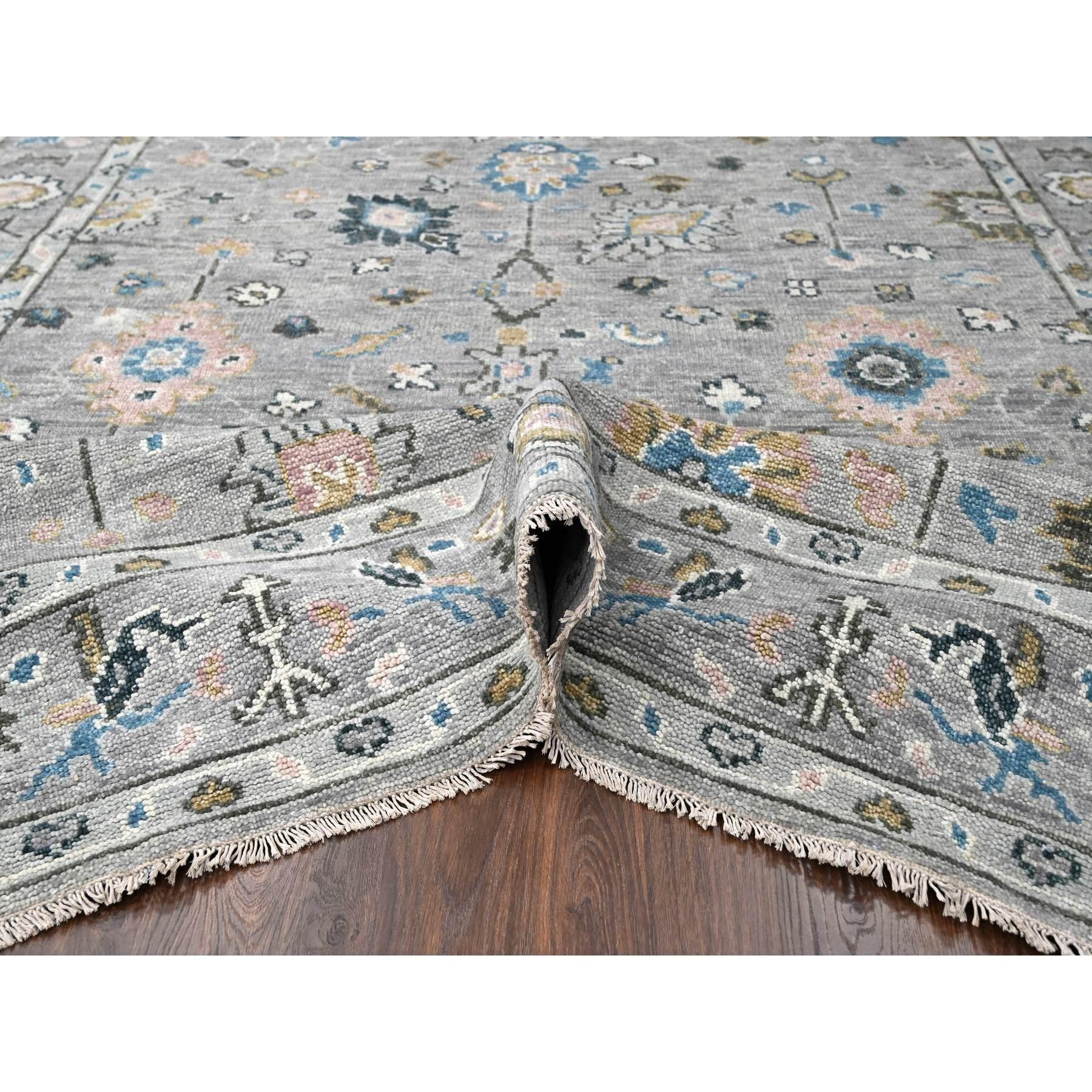 8'x10' Dover Gray Oushak Design Soffice lana annodata a mano Oriental Rugs In condizioni Nuovo in vendita a Carlstadt, NJ