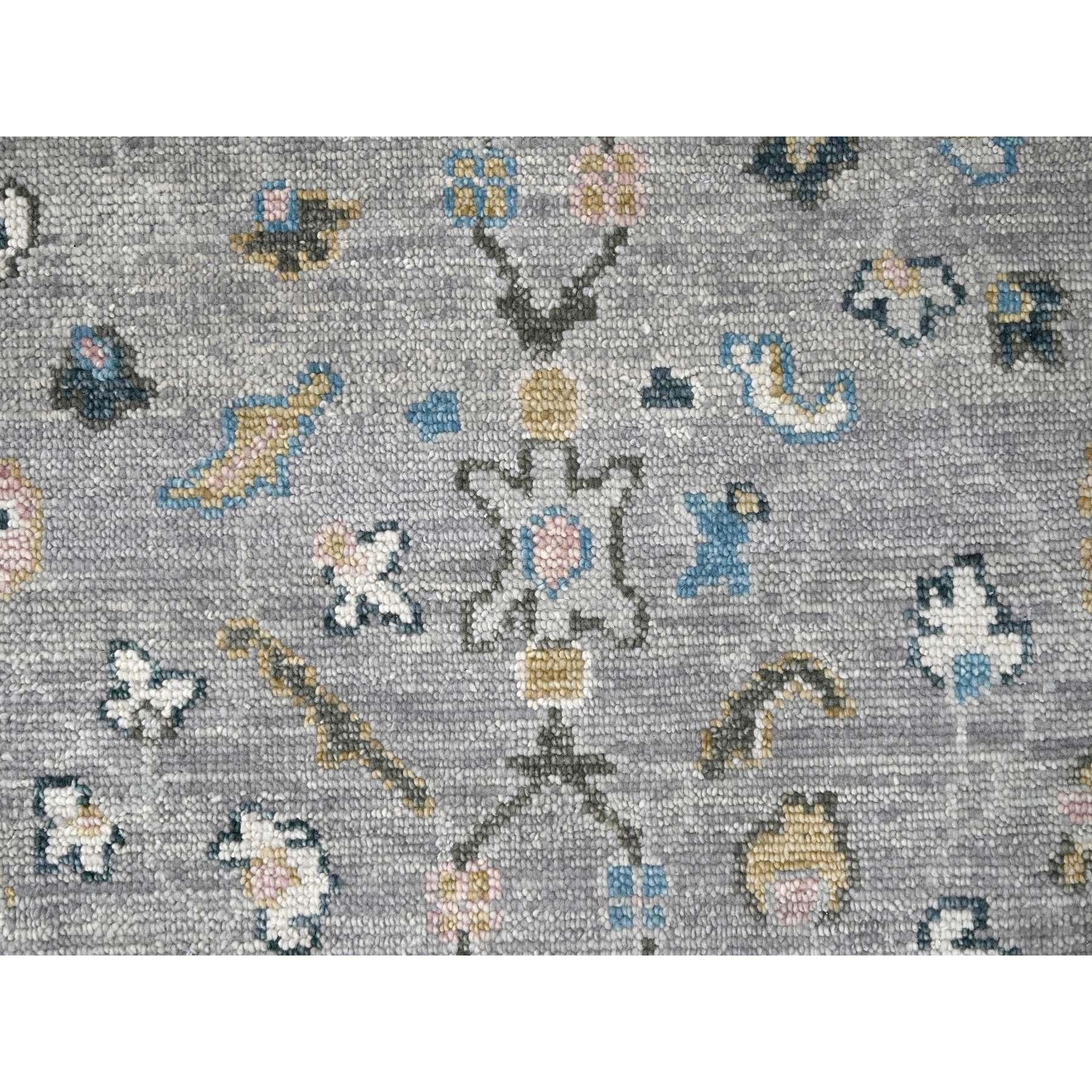 8'x10' Dover Gray Oushak Design Soffice lana annodata a mano Oriental Rugs in vendita 1
