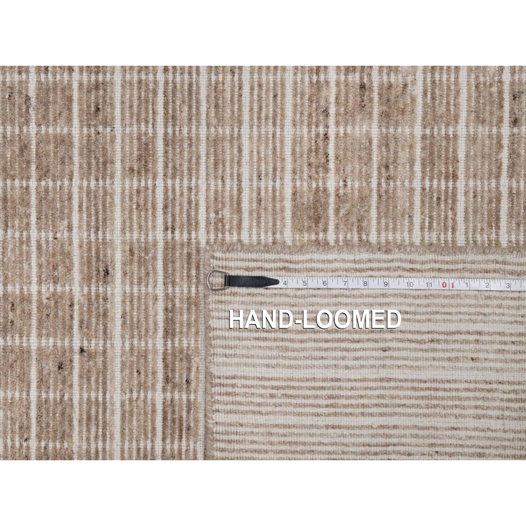 8'x10' Frappe Brown Soft Wool Plain Decor Box Design Loomed Knotted Rug For Sale 4