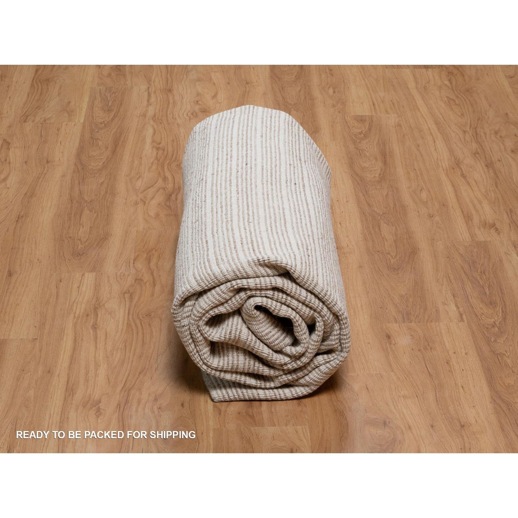 8'x10' Frappe Brown Soft Wool Plain Decor Box Design Loomed Knotted Rug For Sale 2