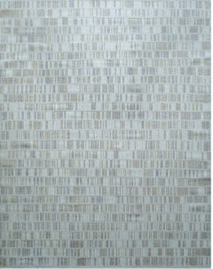 8x10 Freya Timeless Ivory Geometric Modern Hand Knotted Wool Carpet Rug