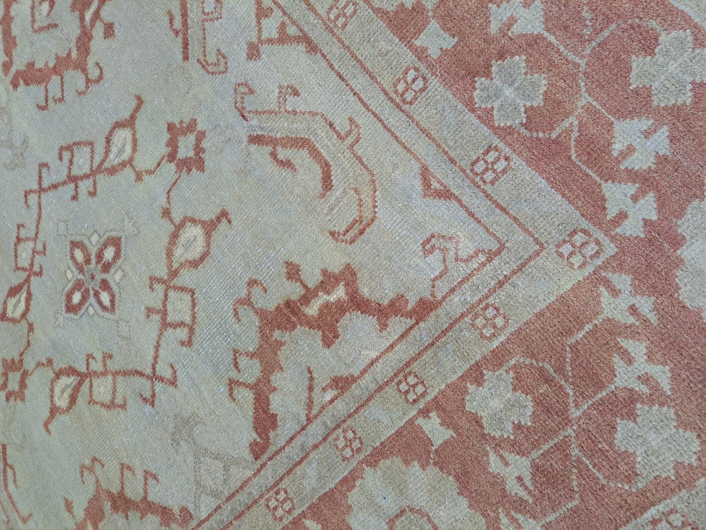 8x10 Ft 100% Wolle Oushak Stil Teppich. Handgeknüpfter Teppich. Kundenspezifische Optionen verfügbar im Zustand „Neu“ im Angebot in Spring Valley, NY