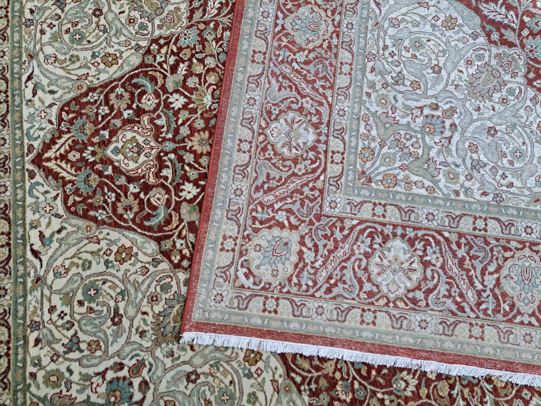 8x10 Ft Tappeto in lana Heriz Design del XVIII secolo. Tappeto per aree in stile antico fatto a mano in vendita 2