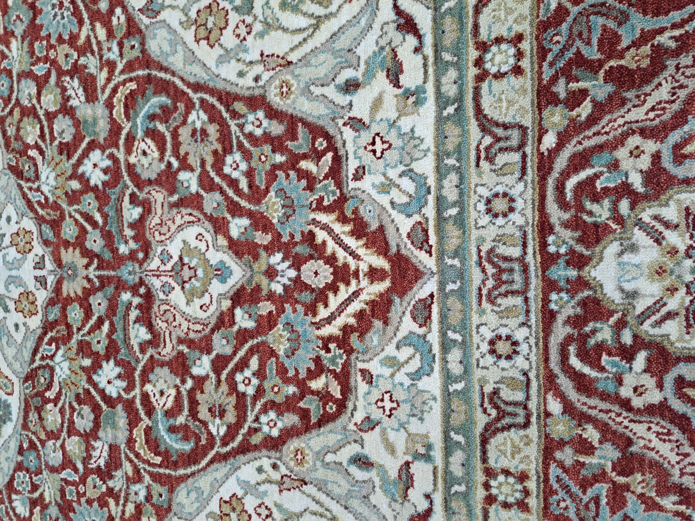 Heriz Serapi 8x10 Ft Tappeto in lana Heriz Design del XVIII secolo. Tappeto per aree in stile antico fatto a mano in vendita