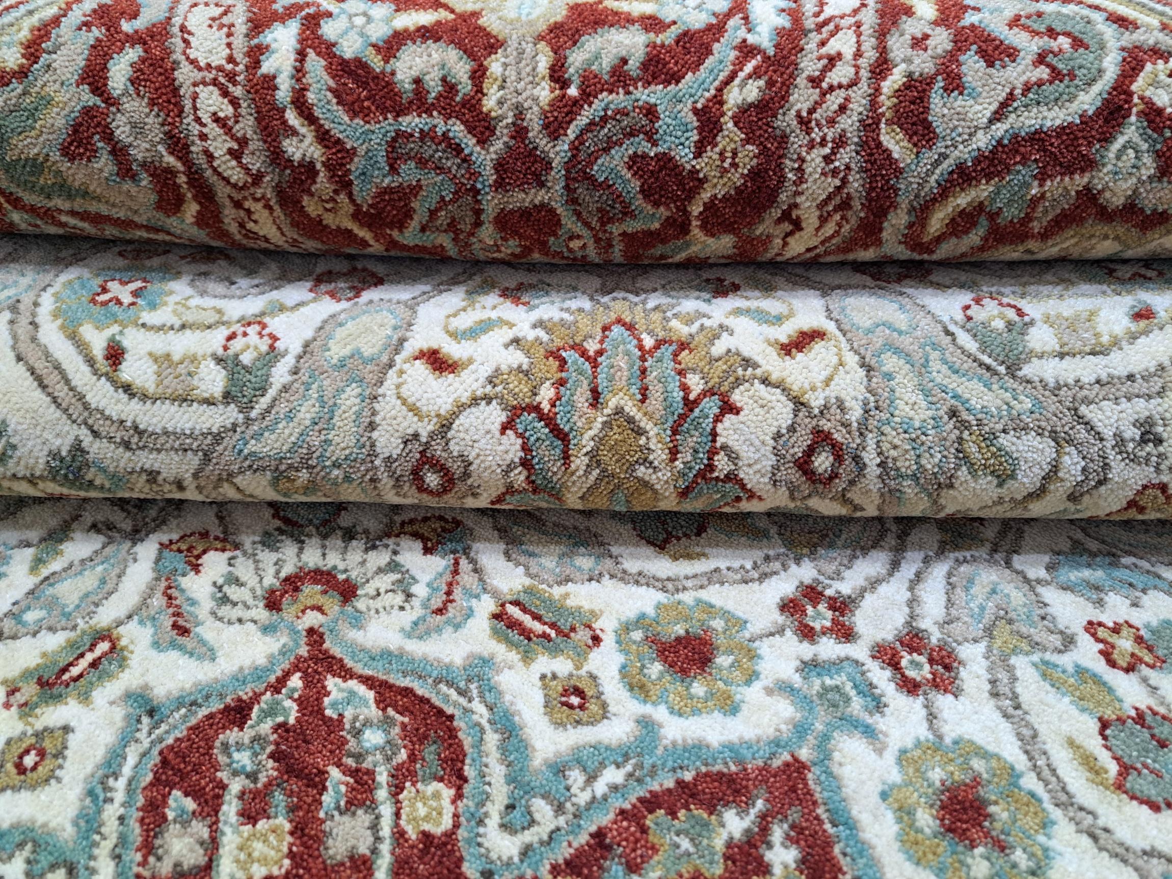 8x10 Ft Tappeto in lana Heriz Design del XVIII secolo. Tappeto per aree in stile antico fatto a mano in vendita 1