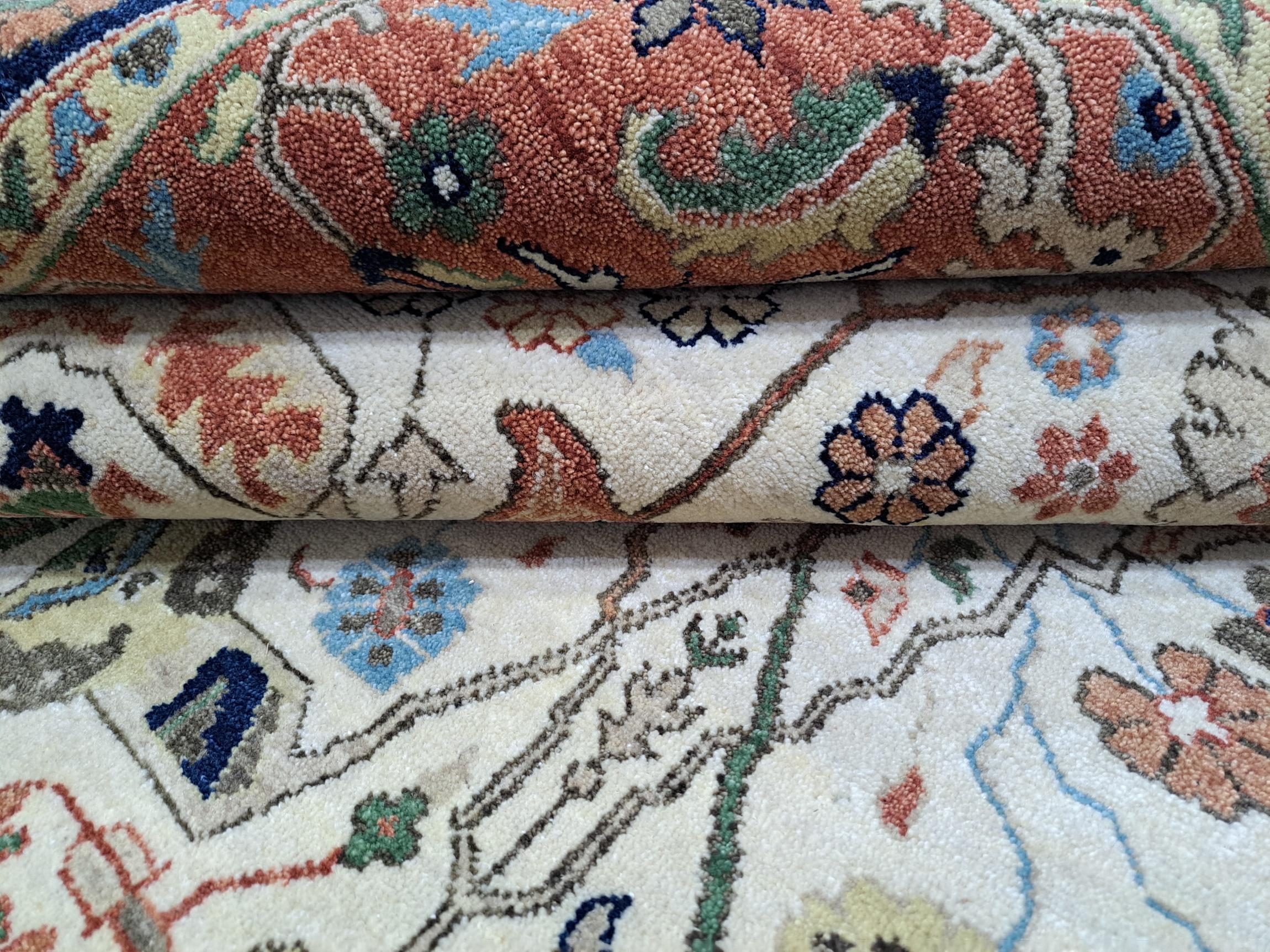 8x10 Ft Antique Heriz Inpired Hand-knotted New Rugs. Tutta lana. Tappeto in stile Heriz in vendita 1