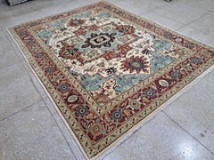 8x10 Ft Antique Heriz Inpired Hand-knotted New Rug Made of Wool