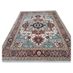 8x10 Ft Antique Heriz Inpired Hand-knotted New Rugs Made of Wool (Tappeto di lana)