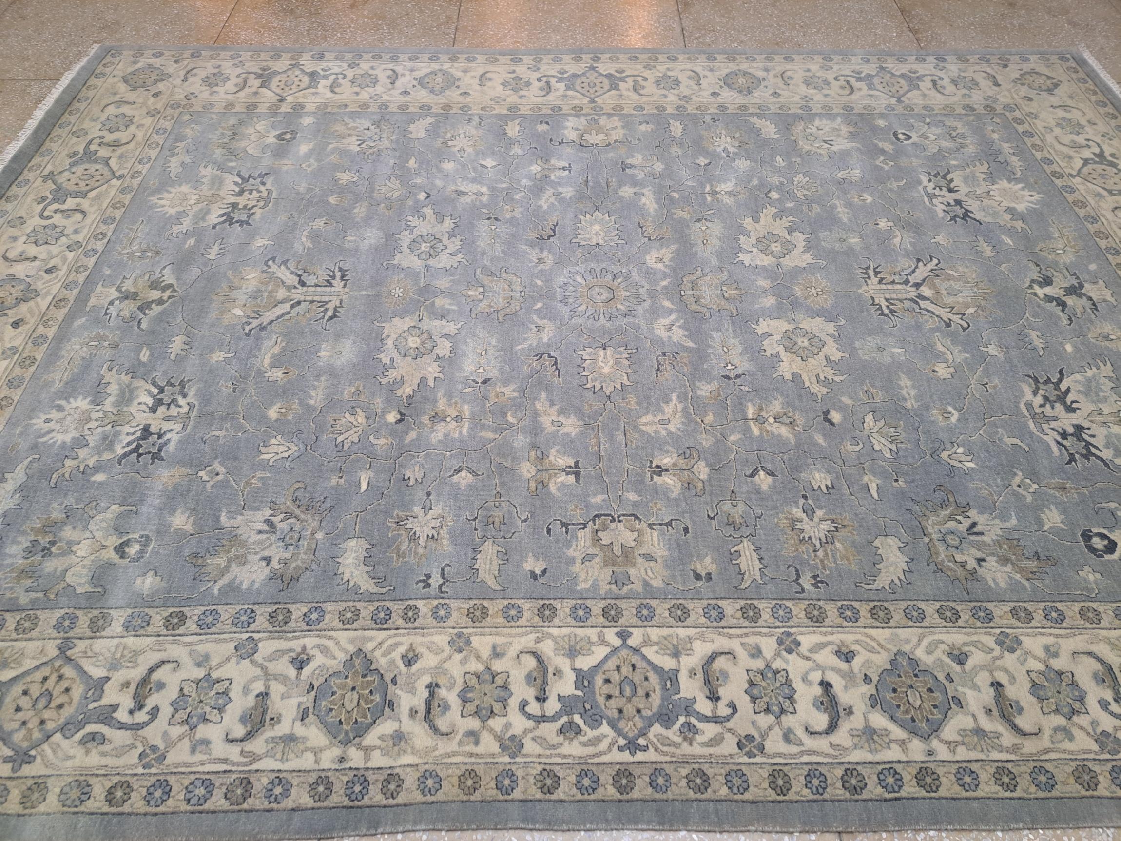 8x10 Ft Antique Heriz Inpired Hand-knotted Teppich aus Wolle. Brandneuer Teppich (Indisch) im Angebot