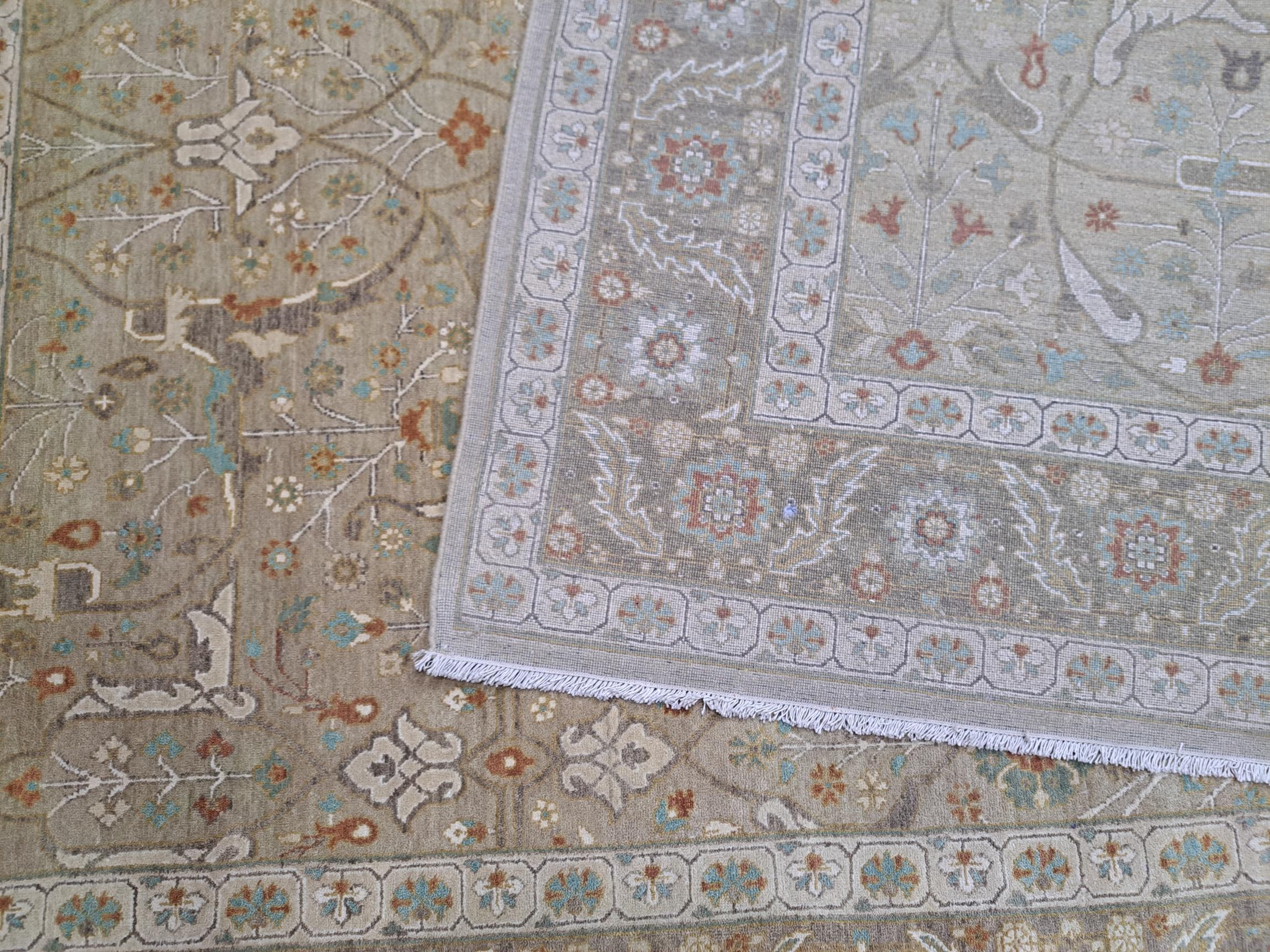 8x10 Ft Antique Heriz Inspired Handcrafted Rug. Antiker Heriz-Look. 100% Wolle im Angebot 3