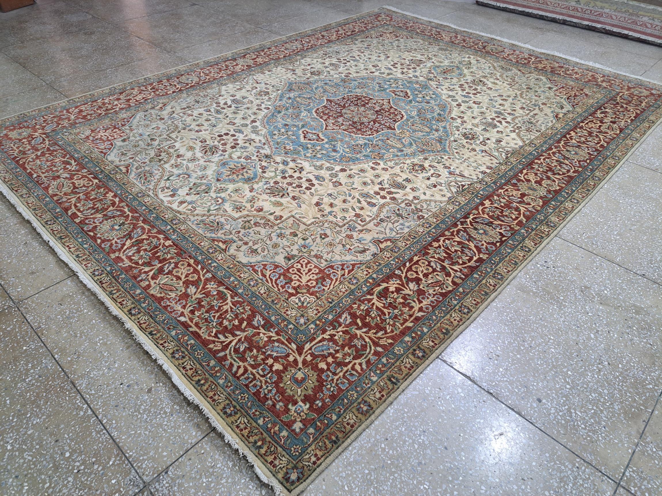 Alfombra Artesanal Antigua de 8x10 Pies Inspirada en Heriz. Aspecto Heriz Antiguo. 100% Lana Heriz Serapi en venta