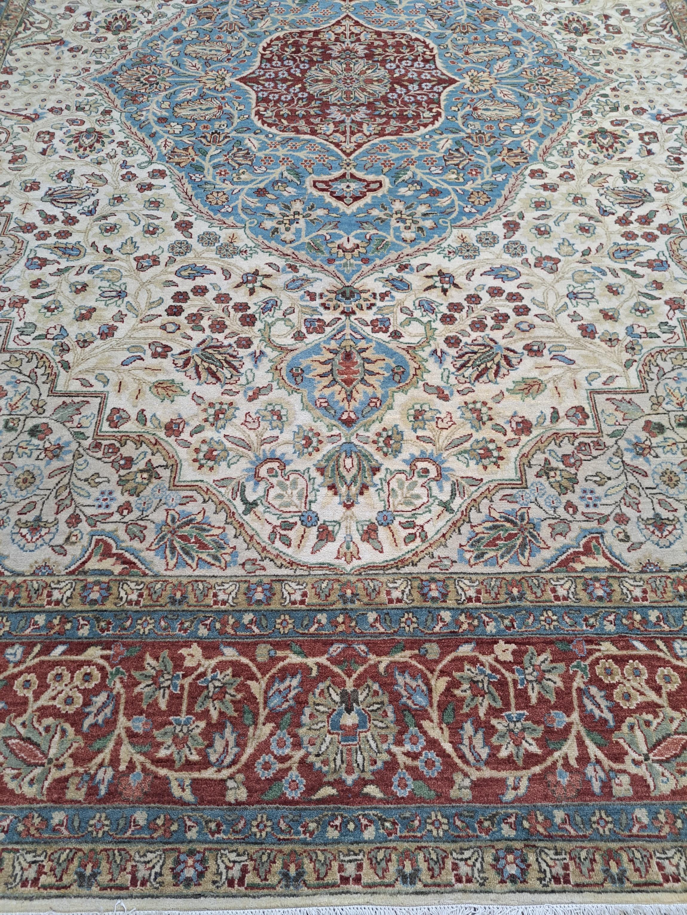 Alfombra Artesanal Antigua de 8x10 Pies Inspirada en Heriz. Aspecto Heriz Antiguo. 100% Lana Anudado a mano en venta