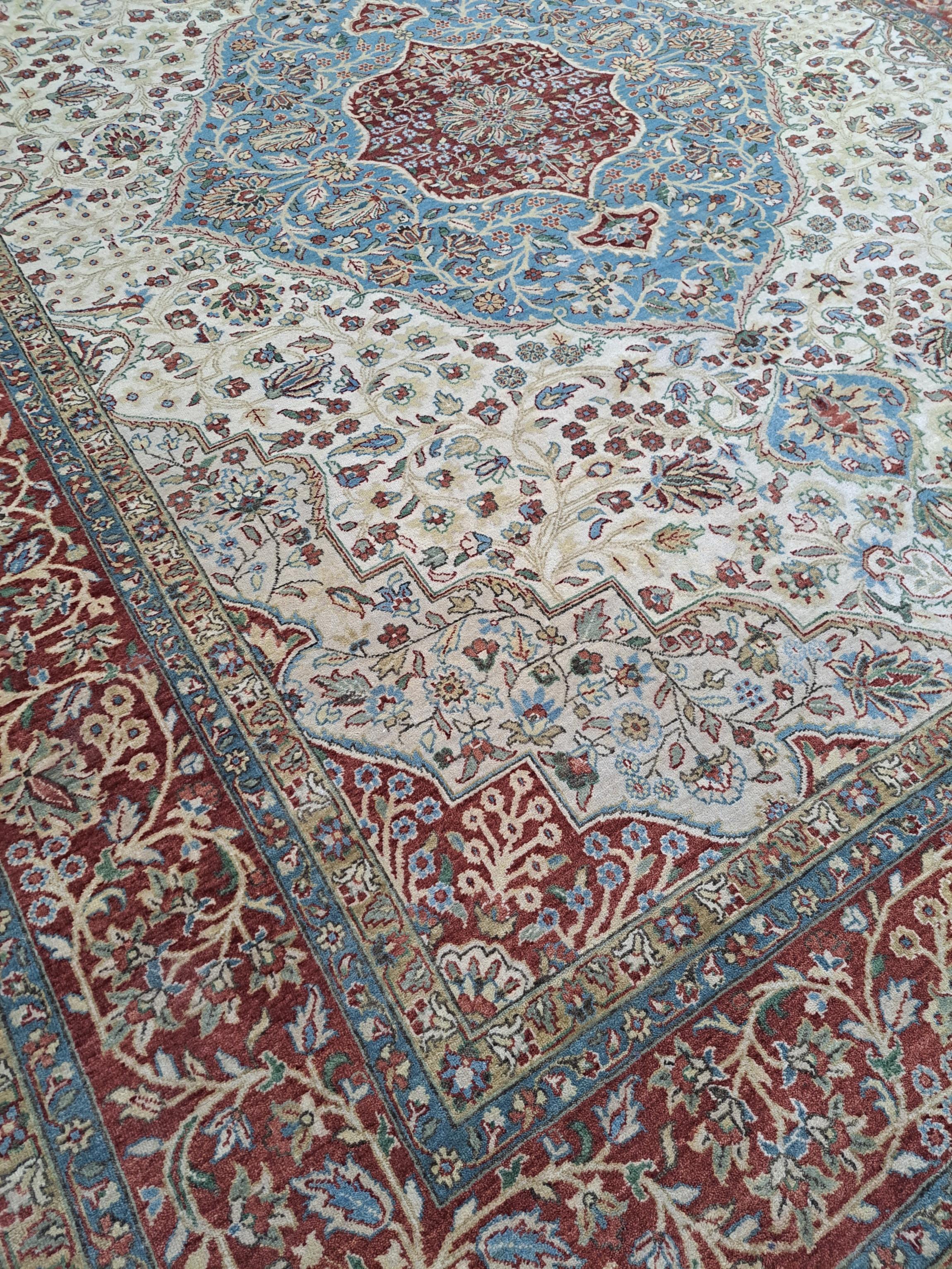 Alfombra Artesanal Antigua de 8x10 Pies Inspirada en Heriz. Aspecto Heriz Antiguo. 100% Lana en Nuevo estado para la venta en Spring Valley, NY