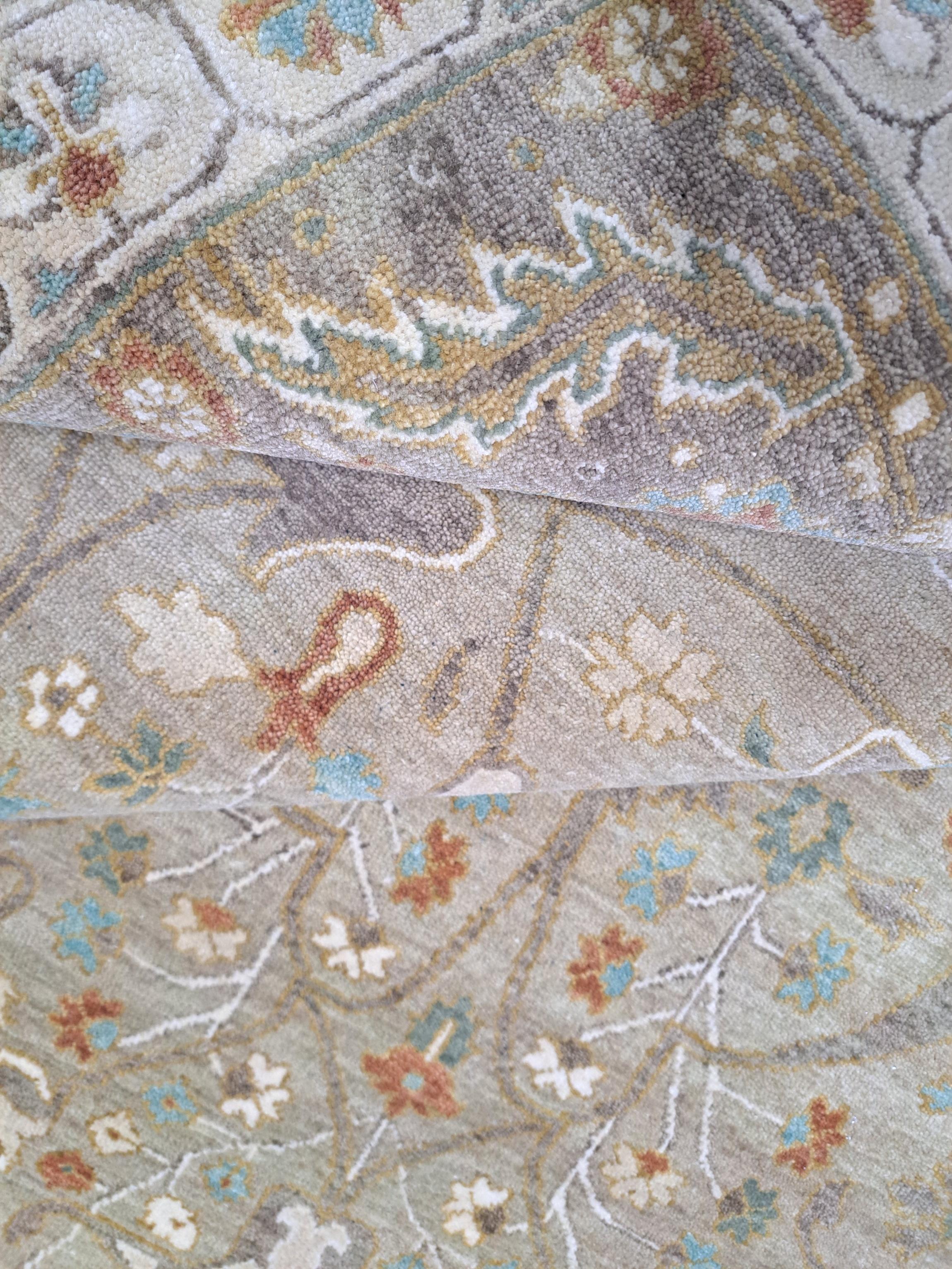 8x10 Ft Antique Heriz Inspired Handcrafted Rug. Antiker Heriz-Look. 100% Wolle im Angebot 1