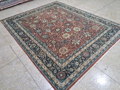 8x10 Ft Antique Heriz Rug. New Handmade Wool Carpet. Handcrafted Oriental Decor