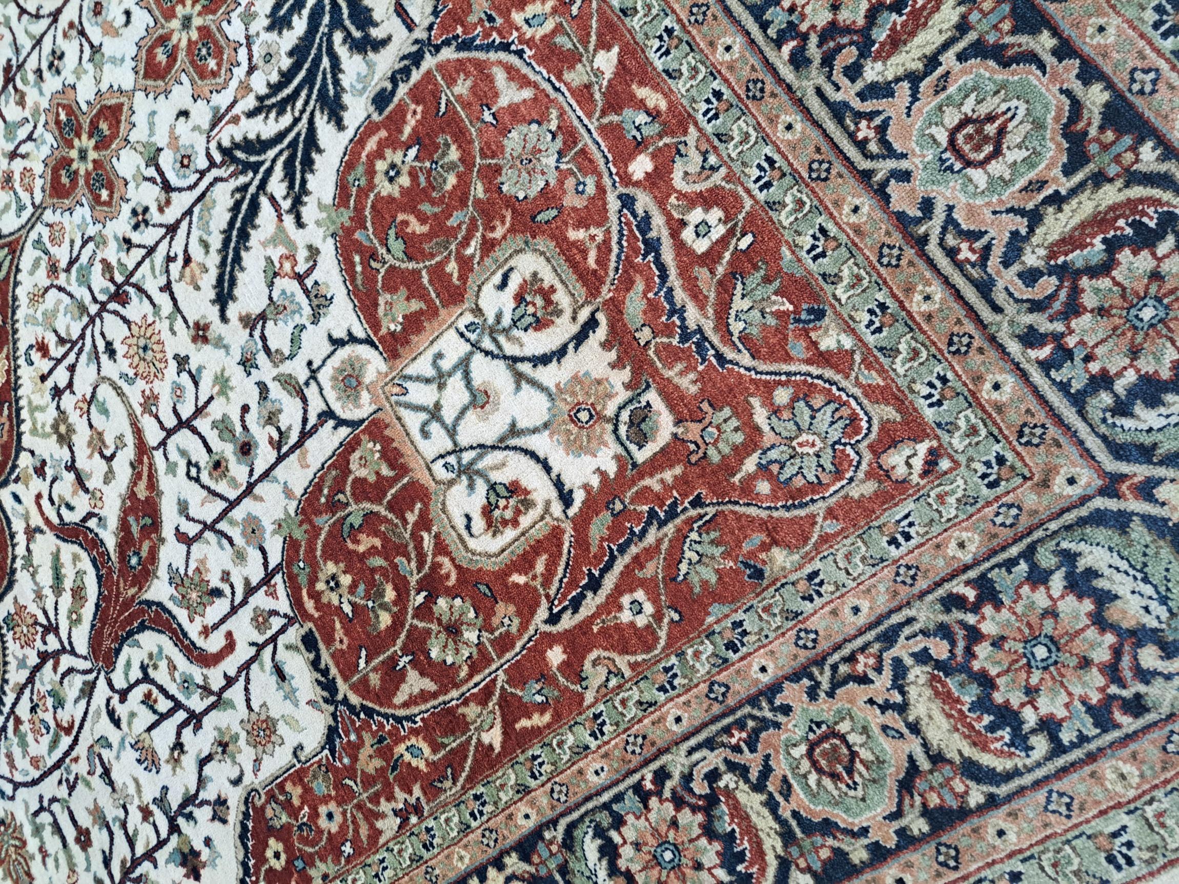 Alfombra Heriz Antigua 8x10 Pies. Nueva alfombra de lana hecha a mano. Decoración oriental artesanal Heriz Serapi en venta