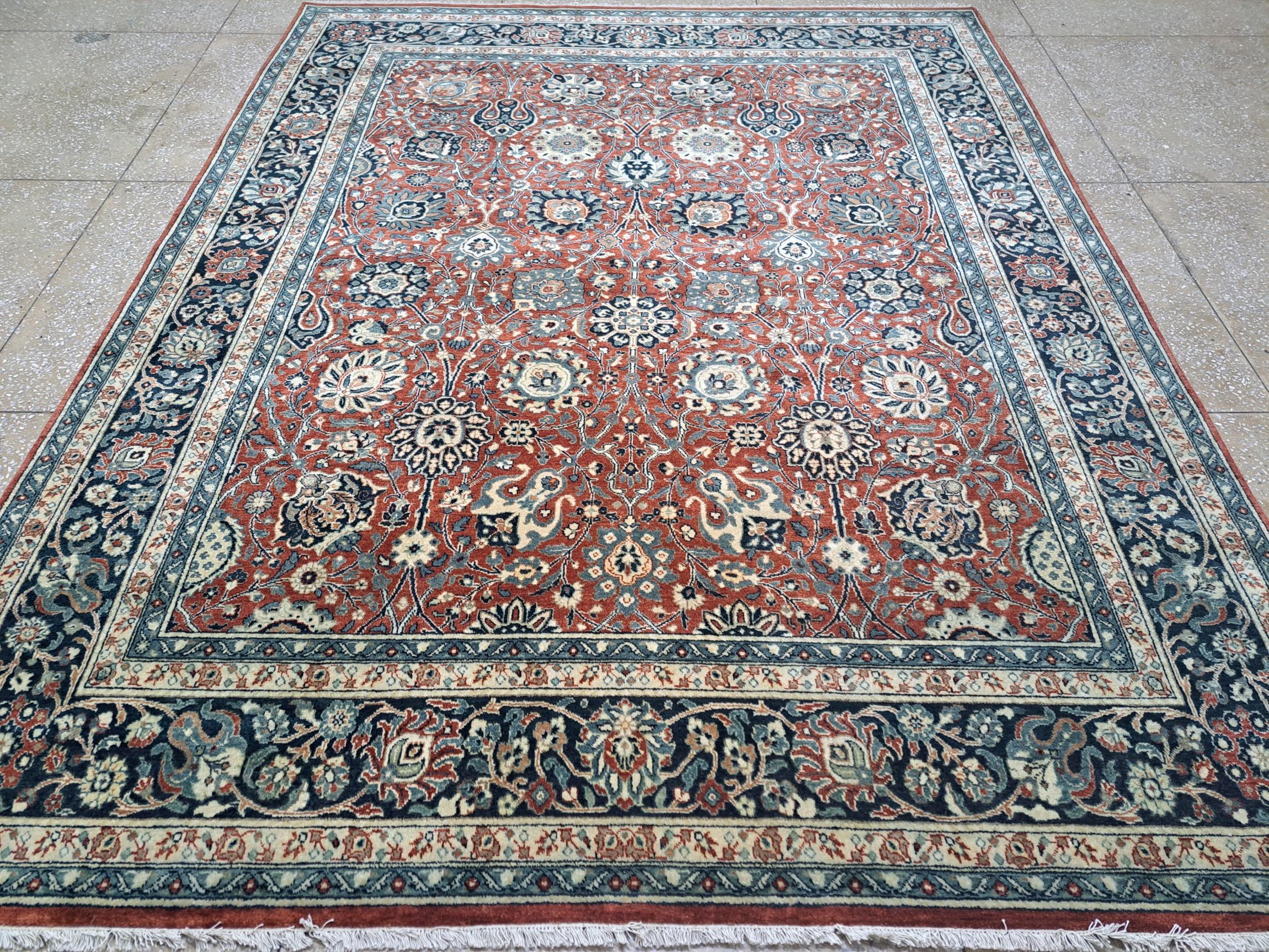 Alfombra Heriz Antigua 8x10 Pies. Nueva alfombra de lana hecha a mano. Decoración oriental artesanal Siglo XXI y contemporáneo en venta