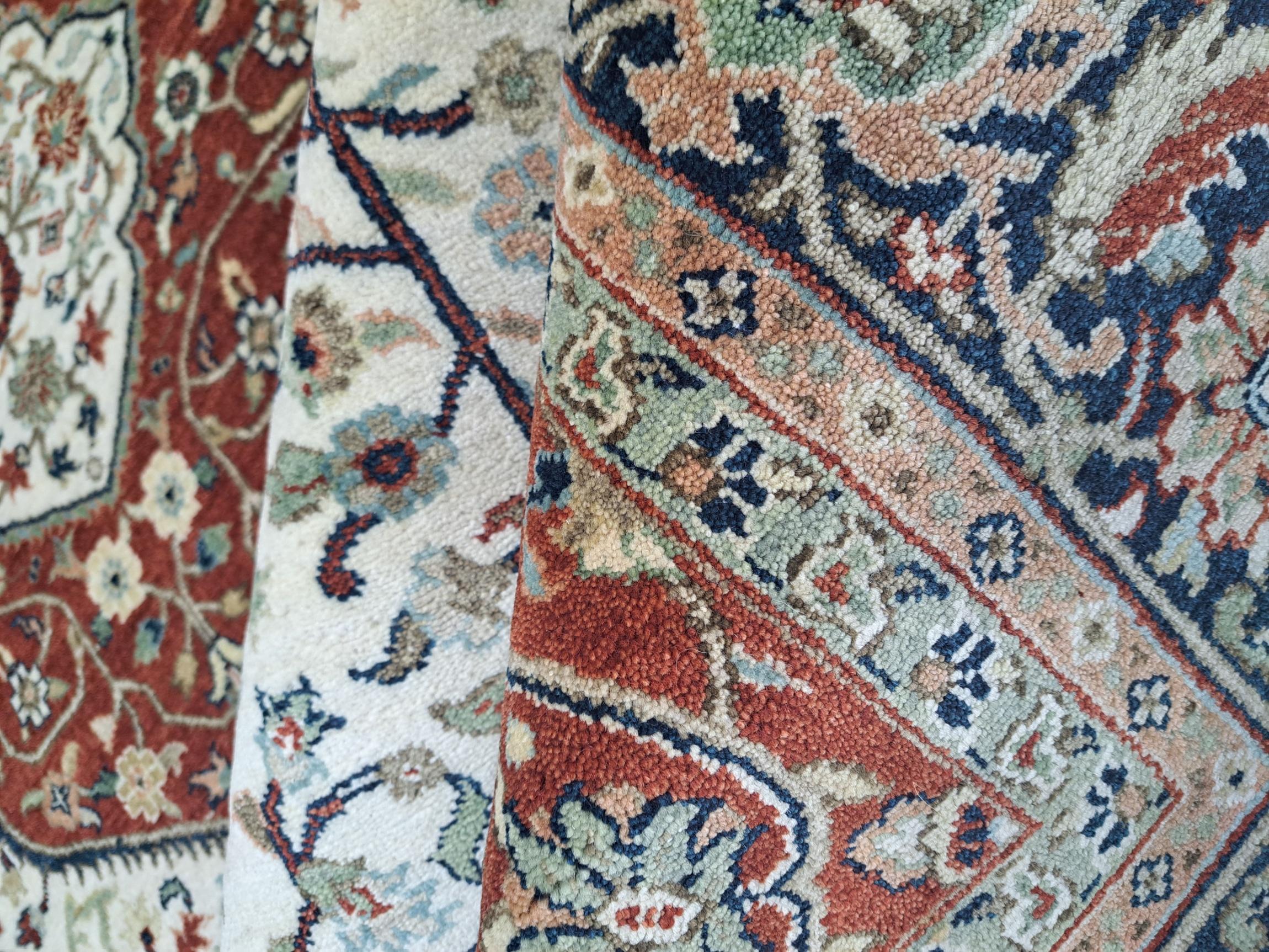 Alfombra Heriz Antigua 8x10 Pies. Nueva alfombra de lana hecha a mano. Decoración oriental artesanal Lana en venta